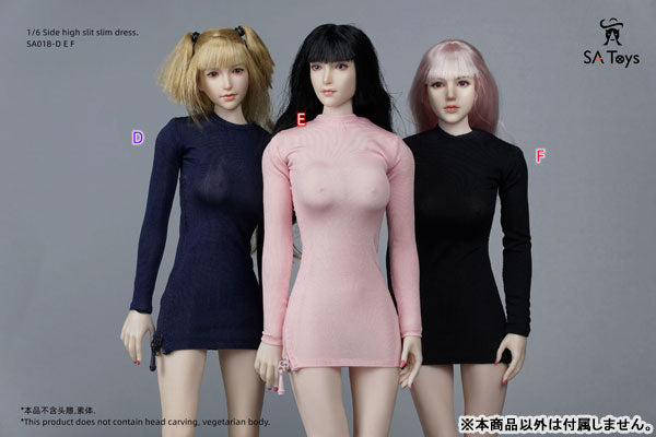 1/6 Female Outfit Side Zipper Tight Skirt D (DOLL ACCESSORY)