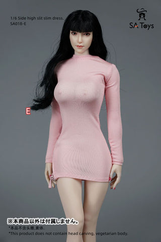 1/6 Female Outfit Side Zipper Tight Skirt E (DOLL ACCESSORY)