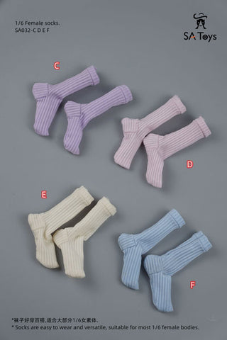 1/6 Female Outfit Classic Socks 4 Types Set (DOLL ACCESSORY)