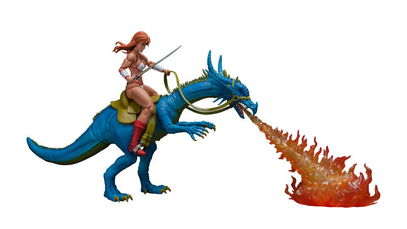 土日限定価格!新品未開封![GOLDEN AXE (ティリス＆ブルードラゴン)] Golden Axe Action Figure Tyris Flare & Blue Dragon Set - Solaris Japan