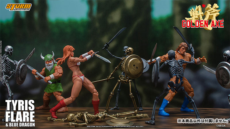 Golden Axe Action Figure Tyris Flare & Blue Dragon Set