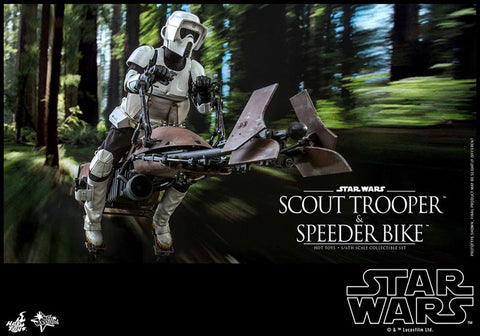 Movie Masterpiece - Star Wars / Episode VI Return Of The Jedi - Scout Trooper & Speeder Bike -1/6 (Hot Toys)