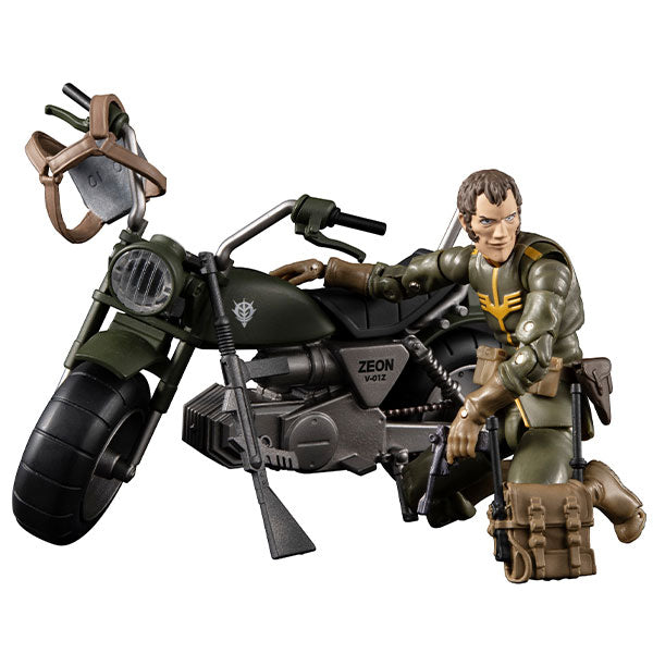 G.M.G. Mobile Suit Gundam - Zeon Army 08 V-SP - Normal Soldier & Zeon Army Soldier Motorcycle (Megahouse)