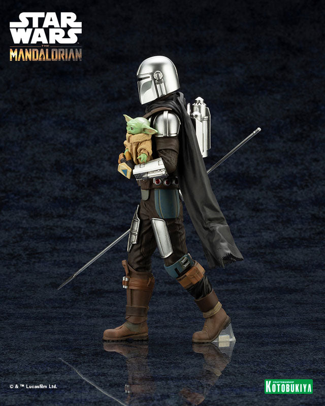 ARTFX+ Mandalorian - Mandalorian & Grogu with Beskar Spear - 1/10 (Kotobukiya)
