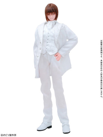 Men's (27cm)/AYM Men's Long Tuxedo White (DOLL ACCESSORY)