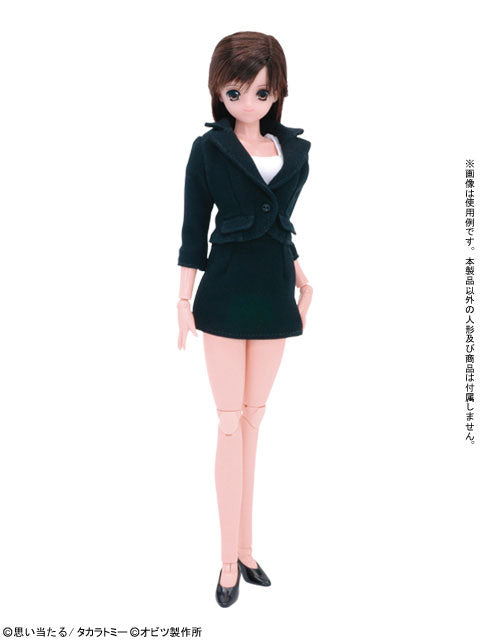 27cm Doll Wear - Secretary Suit Set Black (DOLL ACCESSORY)