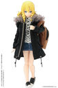 Doll Clothes - Picconeemo Costume - Mod Coat w/Fur - 1/12 - Black (Azone)